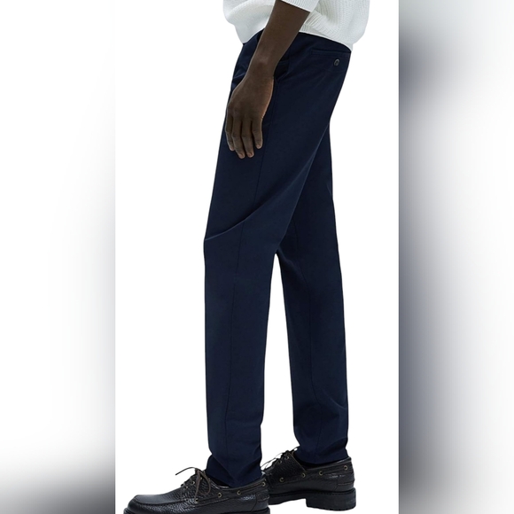 Zara Slim Comfort Bistretch Navy Trousers - Picture 1 of 7